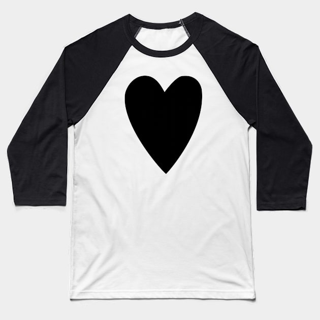 Black Heart modern design, black and white pattern. Heart Love symbol Baseball T-Shirt by sofiartmedia